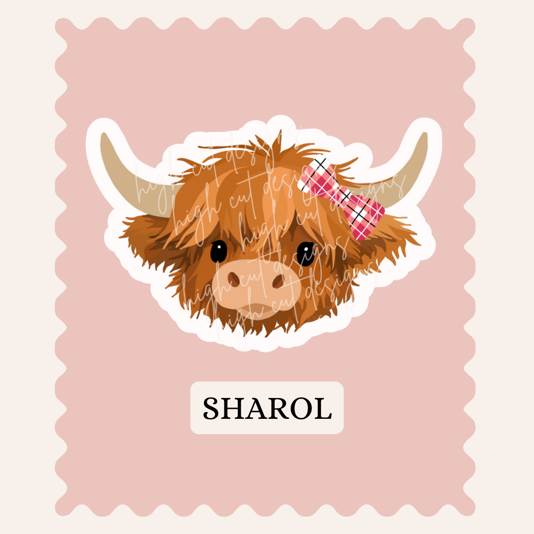 Highland Cow Sticker - Sharol
