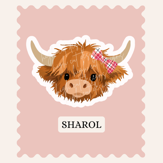 Highland Cow Sticker - Sharol